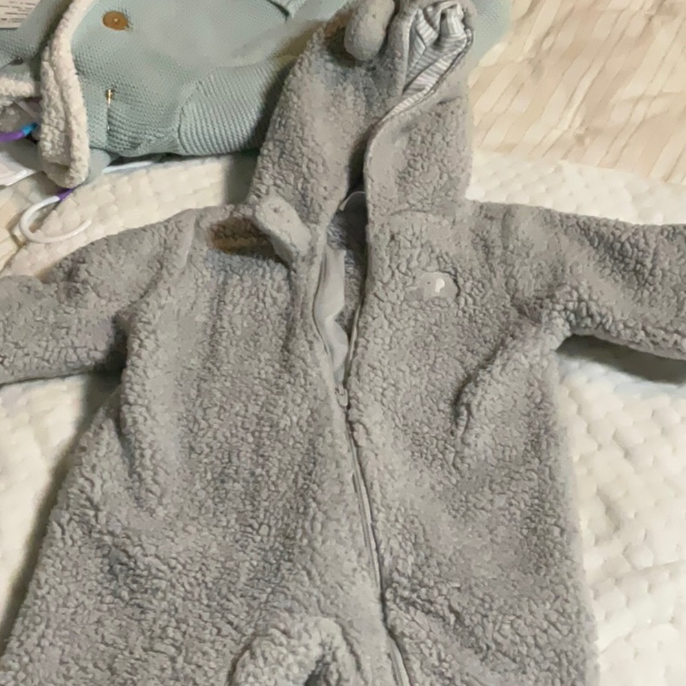 Carter's Gray Fleece Bodysuit